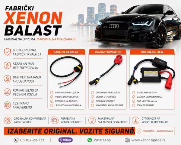 D2S-D2R XENON DC BALAST SLIM UNIVERZALNI ZAMENSKI