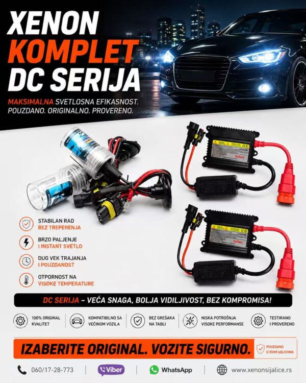 HB4 9006 XENON KOMPLET DC TEHNOLOGIJA