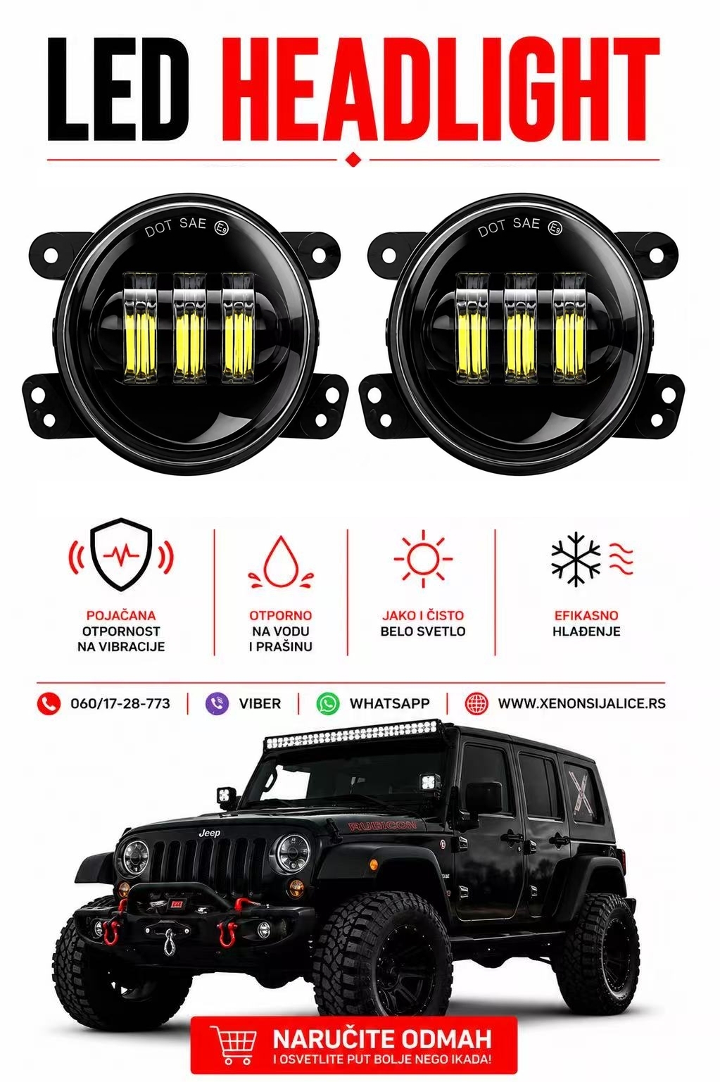 LED MAGLENKE UNIVERZALNE 10CM