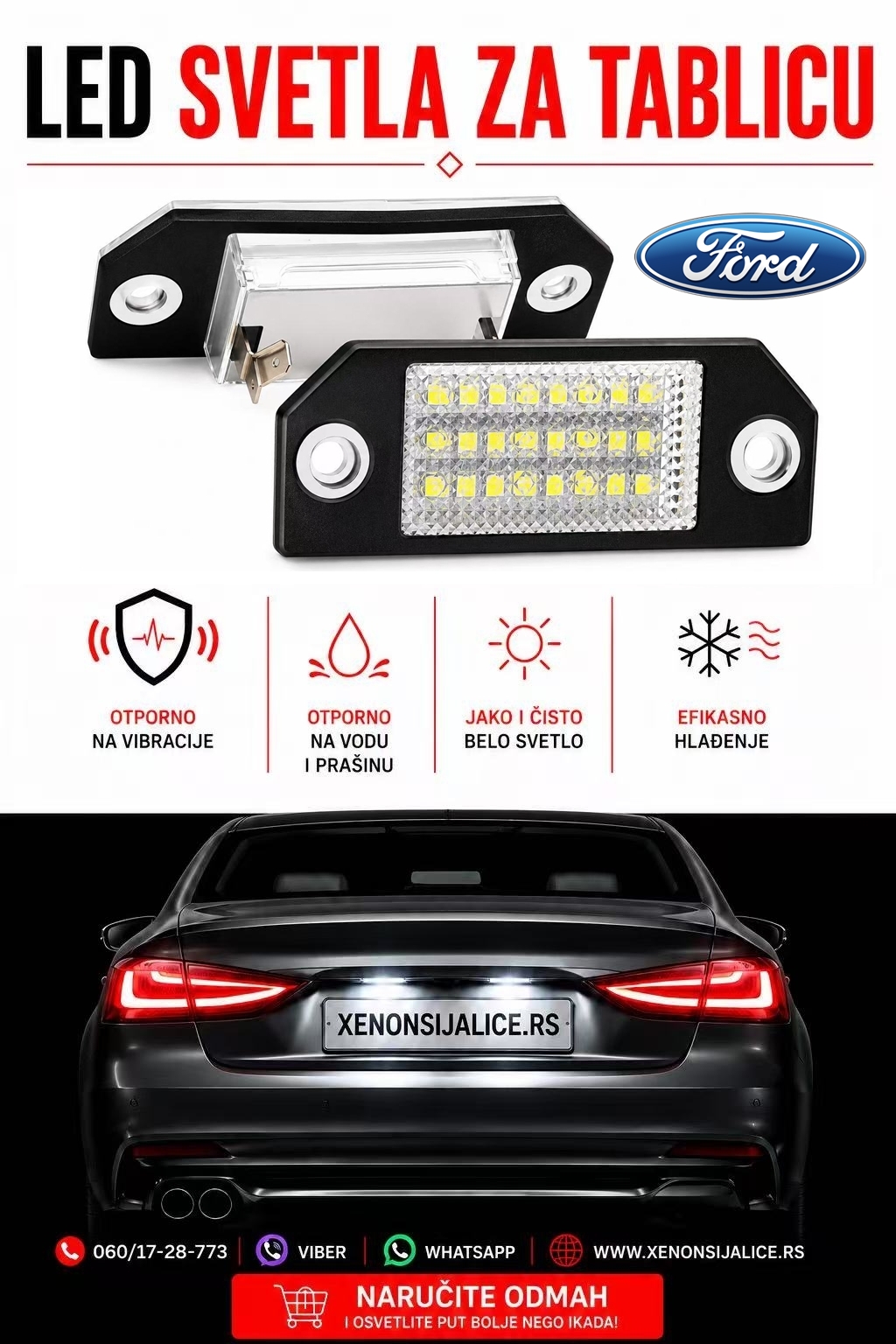 FORD LED SVETLA ZA TABLICU MODEL 2 LAMPA MODUL ZA TABLICU