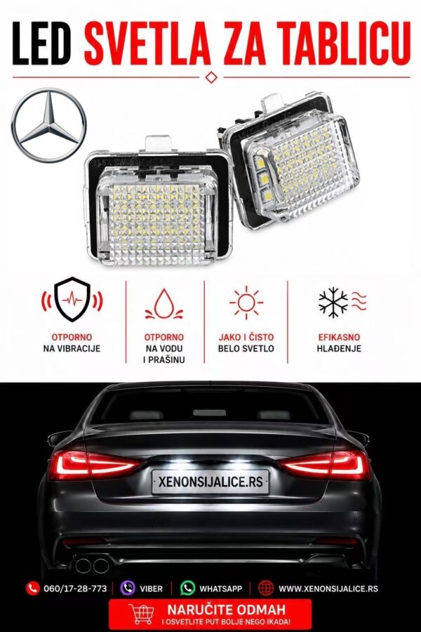 MERCEDES LED SVETLA ZA TABLICU MODEL 3 LAMPA MODUL ZA TABLICU