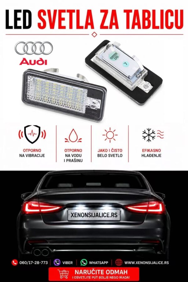 AUDI LED SVETLA ZA TABLICU MODEL 2 LAMPA MODUL ZA TABLICU