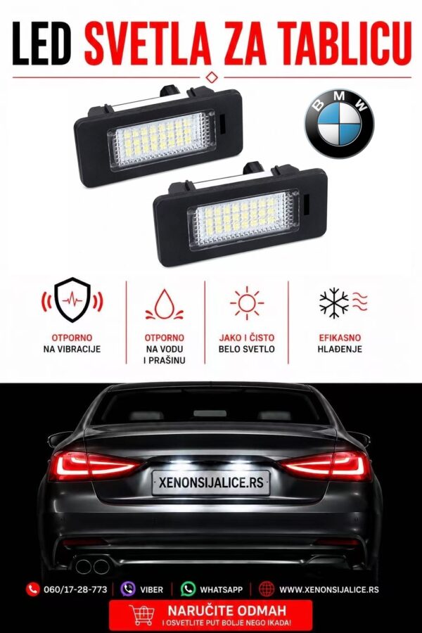 BMW LED SVETLA ZA TABLICU MODEL 1 LAMPA MODUL ZA TABLICU