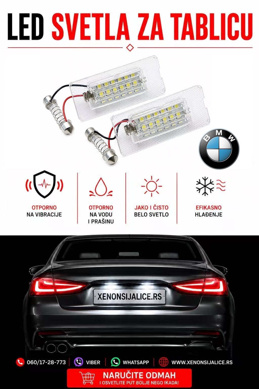 BMW LED SVETLA ZA TABLICU MODEL 4 LAMPA MODUL ZA TABLICU