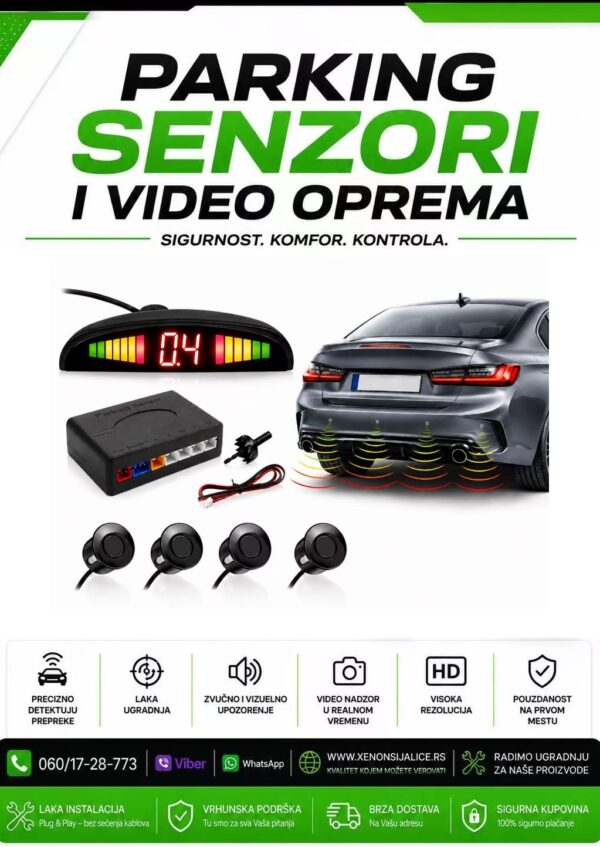 CRNI CLASIK PARKING SENZORI SA DISPLEJOM
