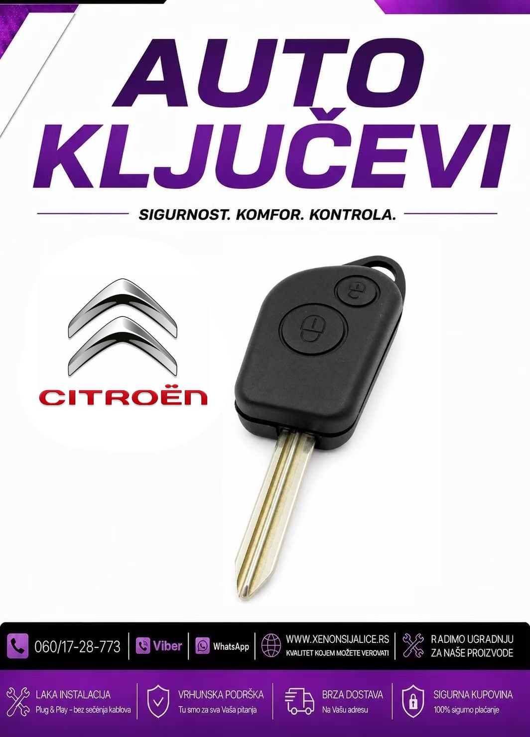 KLJUC CITROEN KUCISTE KLJUCA MODEL 1