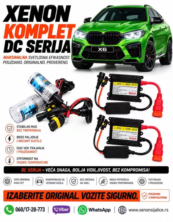 H1 XENON KOMPLET DC TEHNOLOGIJA