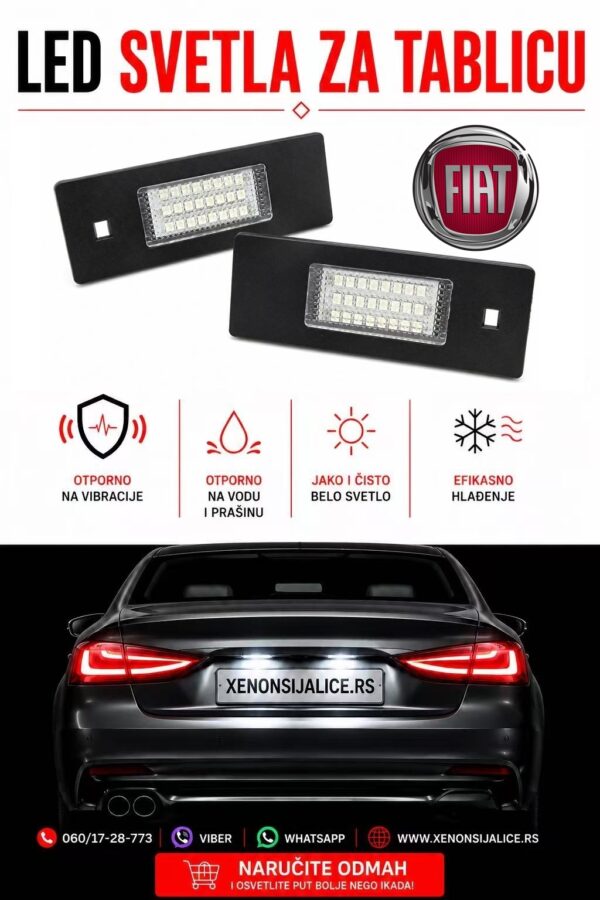 FIAT LED SVETLA ZA TABLICU MODEL 1 LAMPA MODUL ZA TABLICU