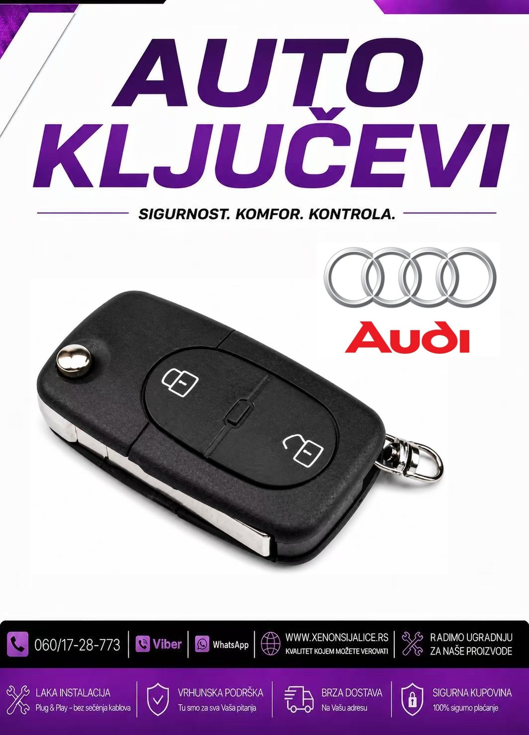 KLJUC AUDI KUCISTE KLJUCA MODEL 1