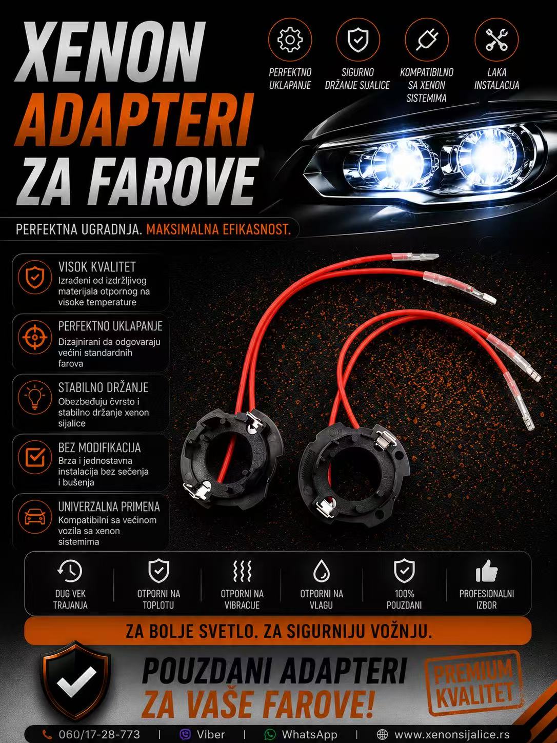 XENON ADAPTERI ZA FAROVE VW