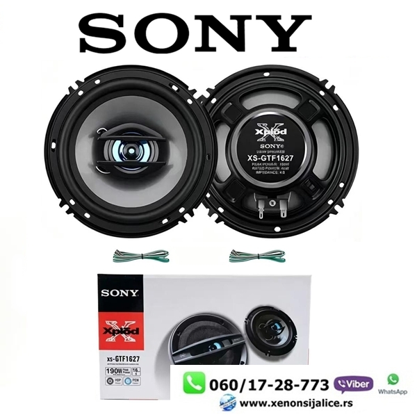 AUTO ZVUCNICI SONY 16CM 200W SET 2 KOMADA