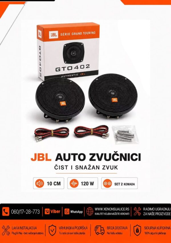 AUTO ZVUCNICI JBL 10CM 120W SET 2 KOMADA