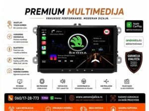 SKODA MULTIMEDIJA ANDROID,CAR PLAY NAVIGACIJA TOUCH SCREEN 9 INCA