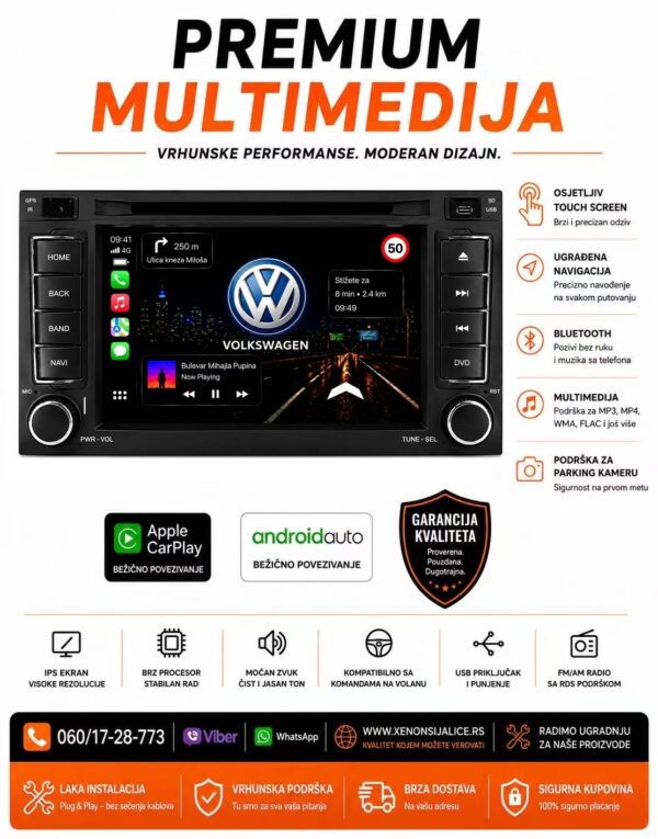VW TOUAREG MULTIMEDIJA NAVIGACIJA TOUCH SCREEN 7 INCA ANDROID,CAR PLAY