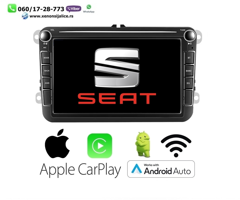 SEAT MULTIMEDIJA ANDROID,CAR PLAY NAVIGACIJA TOUCH SCREEN 8 INCA