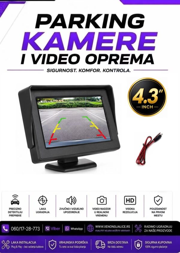 MONITOR ZA PARKIRANJE 4,3 INCA MODEL 2