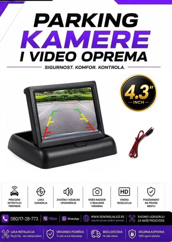 MONITOR ZA PARKIRANJE 4,3 INCA MODEL 3
