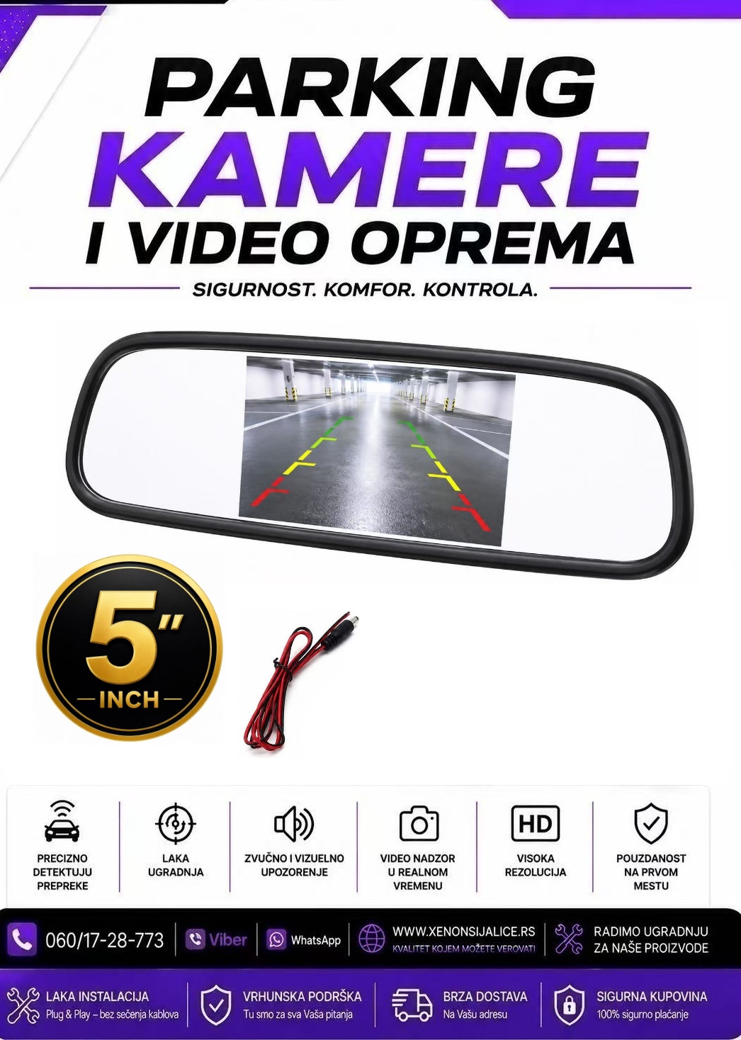 MONITOR ZA PARKIRANJE 5 INCA MODEL 1