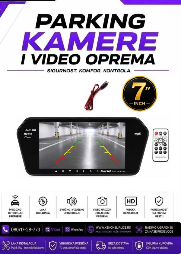 MONITOR ZA PARKIRANJE 7 INCA MODEL 1