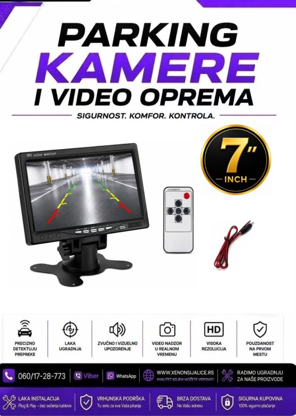 MONITOR ZA PARKIRANJE 7 INCA MODEL 2