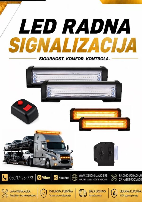 BLINKERI UGRADNI SET 16cm X 4cm ZUTI 12v/24v