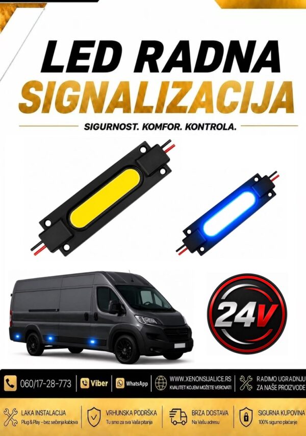 LED GABARIT PLAVI 7cm X 3cm 24V
