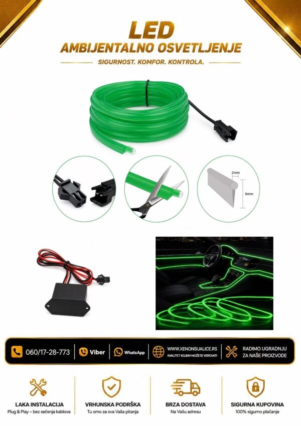 LED AMBIJENTALNA TRAKA 2M ZELENA