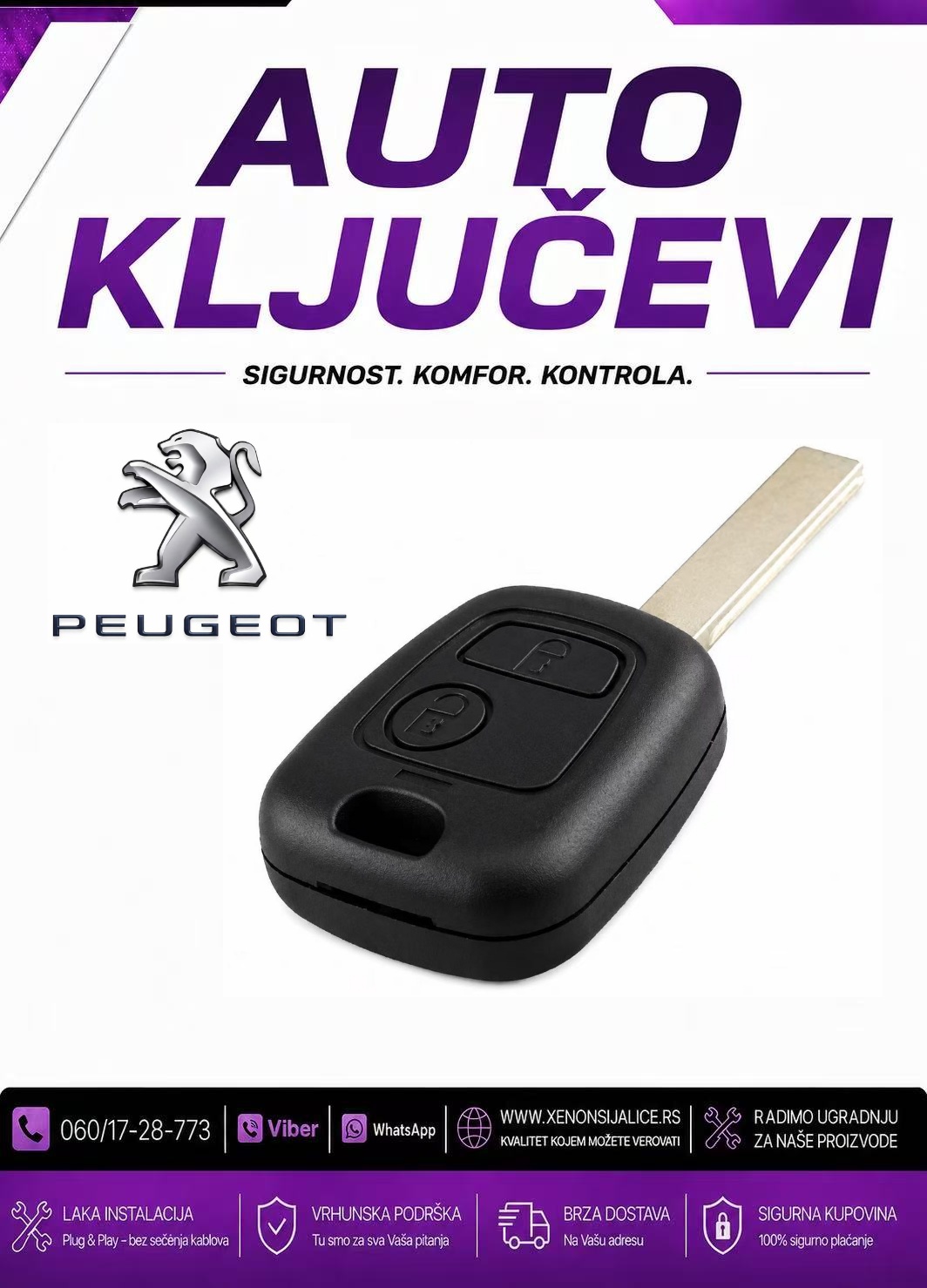 KLJUC PEUGEOT KUCISTE KLJUCA MODEL 2