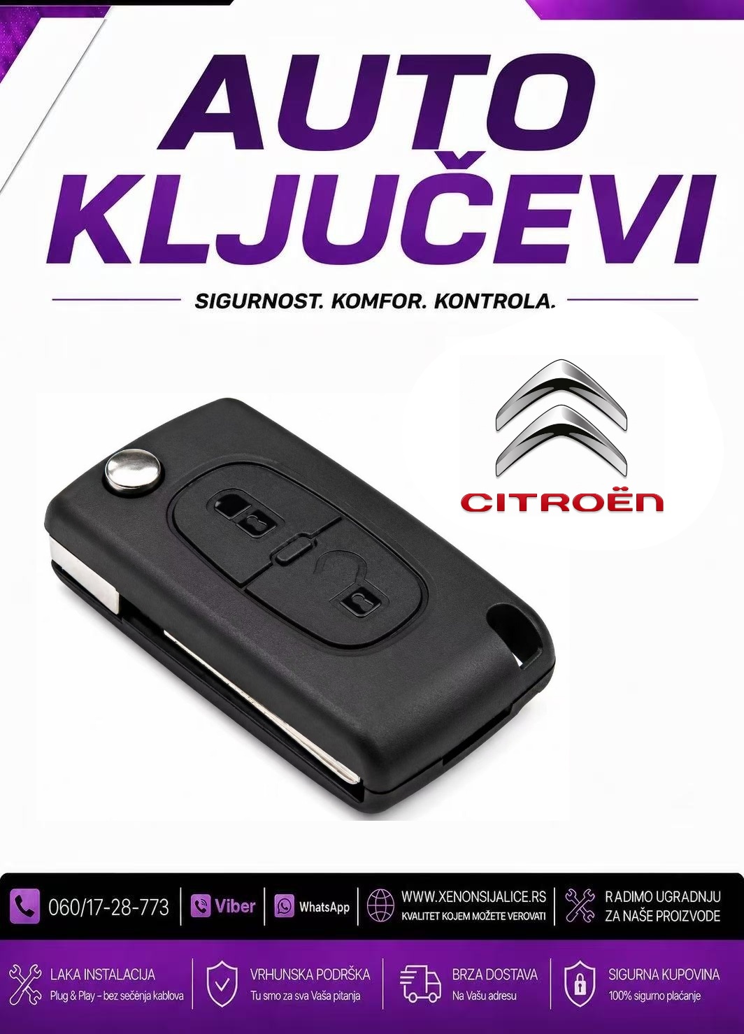 KLJUC CITROEN KUCISTE KLJUCA MODEL 3