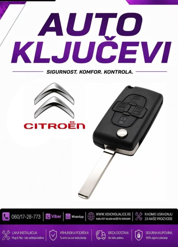 KLJUC CITROEN KUCISTE KLJUCA MODEL 5