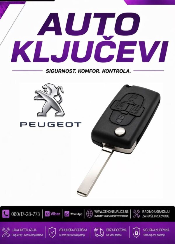 KLJUC PEUGEOT KUCISTE KLJUCA MODEL 5