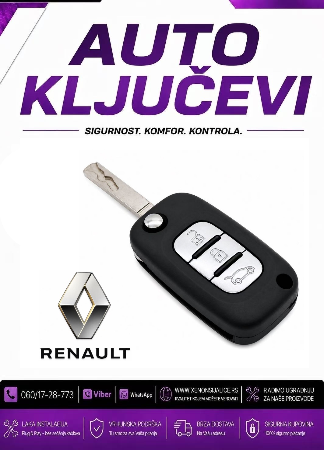KLJUC RENAULT KUCISTE KLJUCA MODEL 7