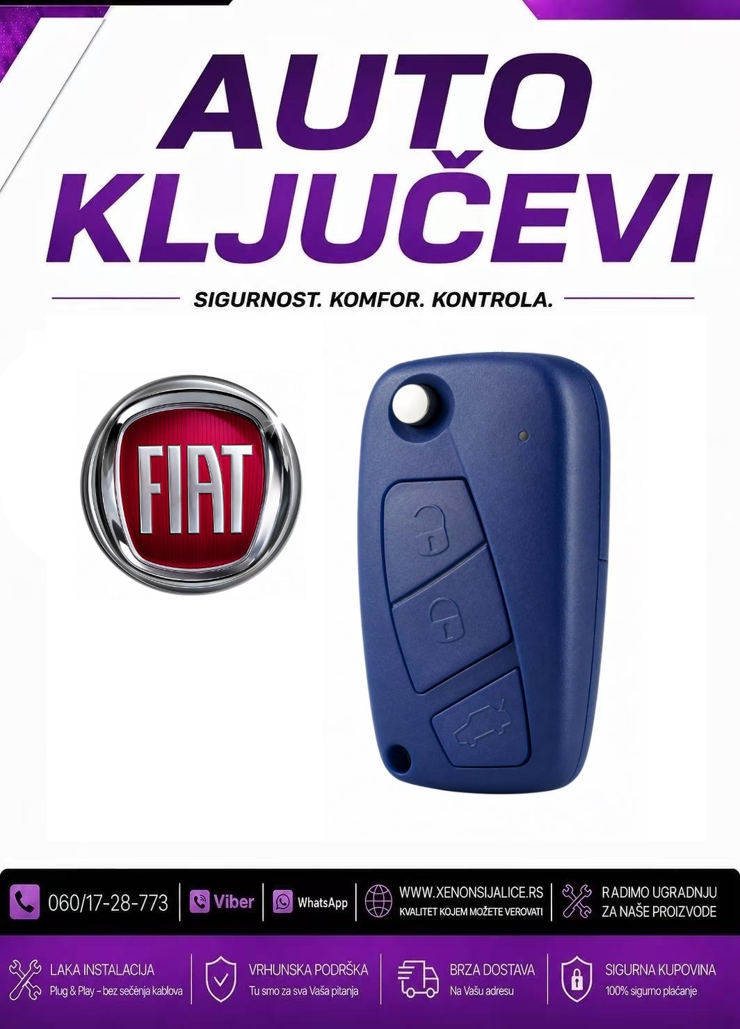 KLJUC FIAT KUCISTE KLJUCA MODEL 3