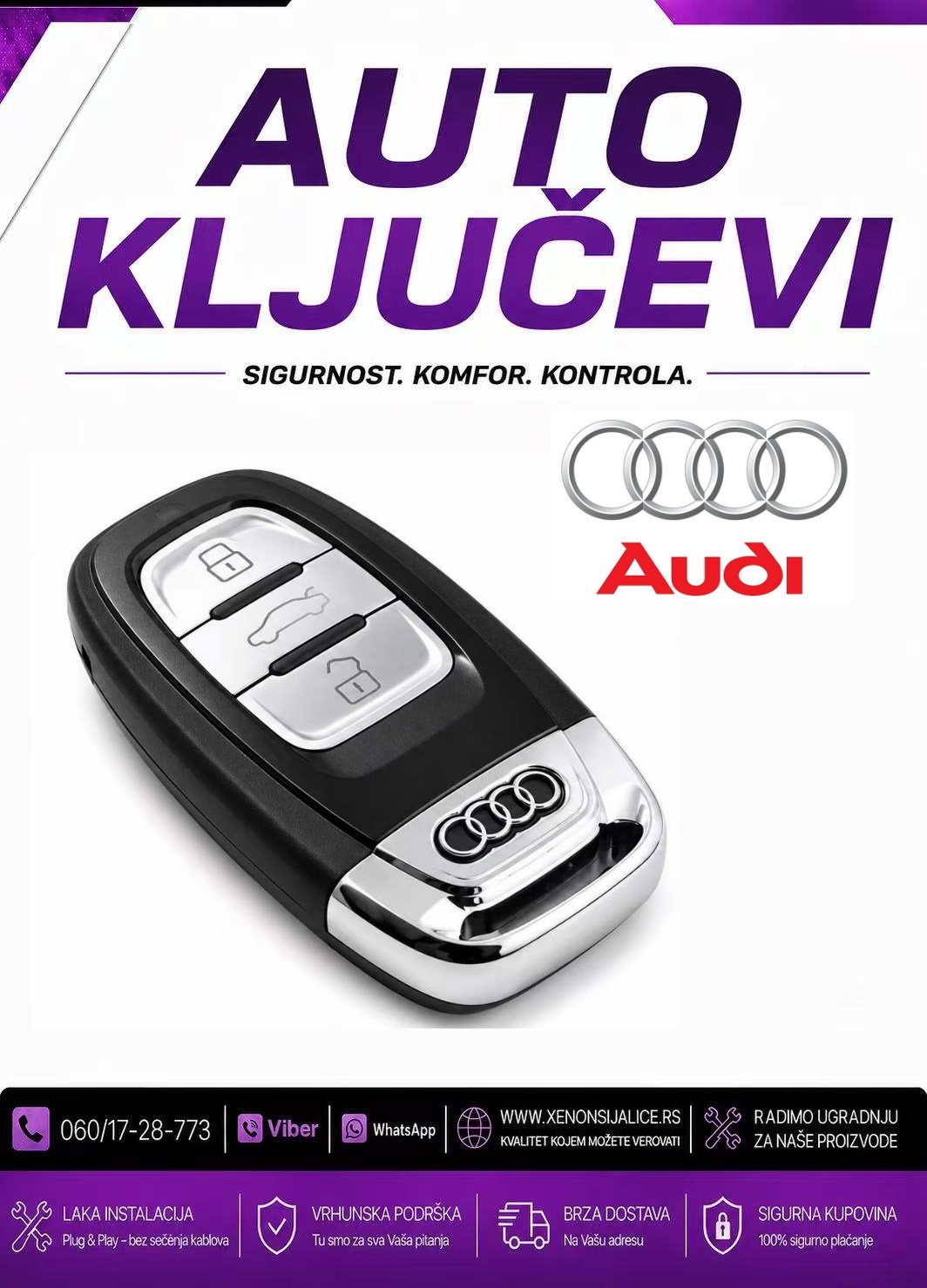 KLJUC AUDI KUCISTE KLJUCA MODEL 4