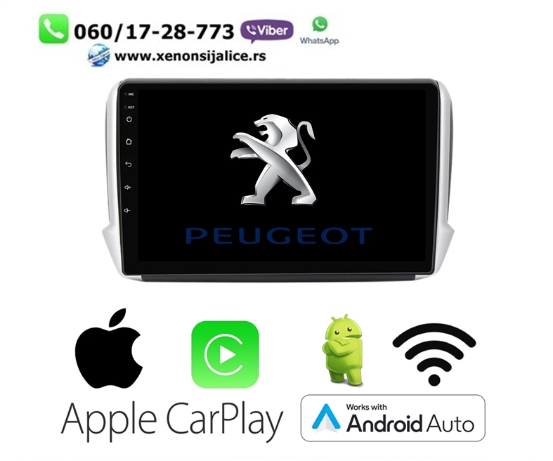 PEUGEOT 208,2008 MULTIMEDIJA ANDROID,CAR PLAY NAVIGACIJA TOUCH SCREEN 10 INCA