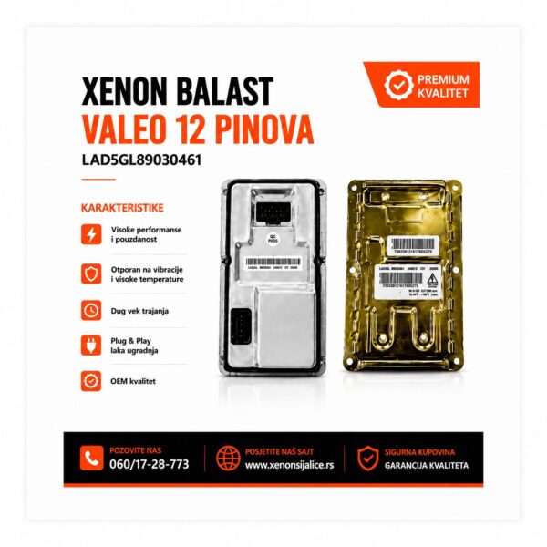 XENON BALAST VALEO 12 PINOVA LAD5GL89030461