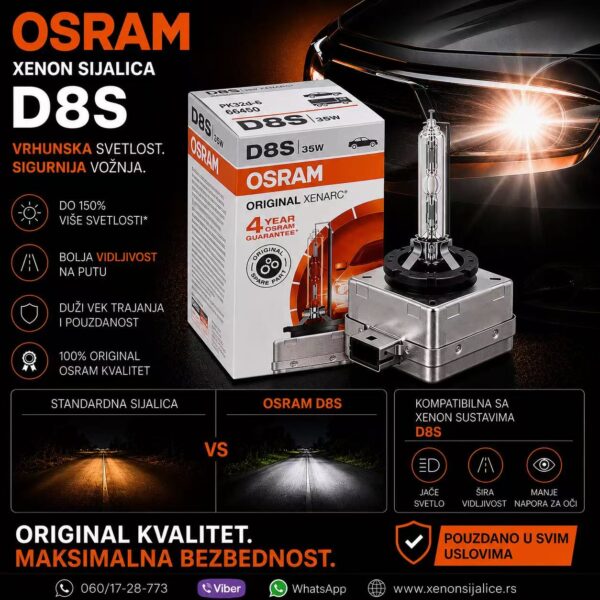 XENON SIJALICA OSRAM D8S