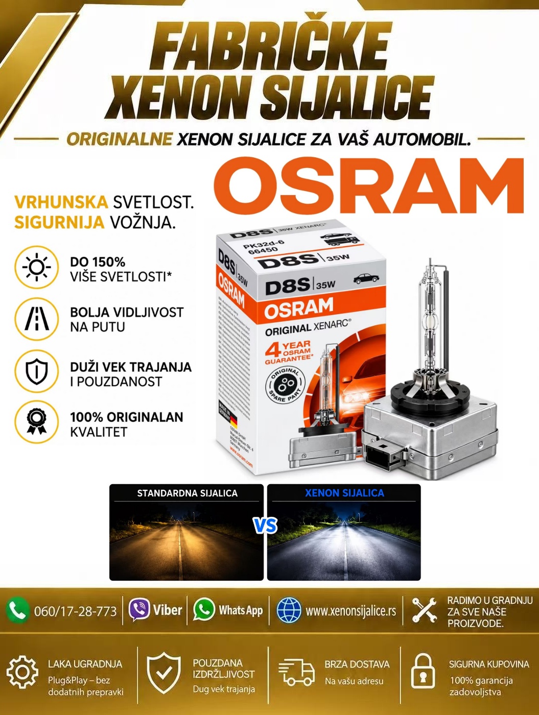 XENON SIJALICA OSRAM D8S