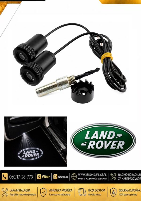 LED LOGO PROJEKTORI U VRATIMA SET 2 KOMADA LAND ROVER
