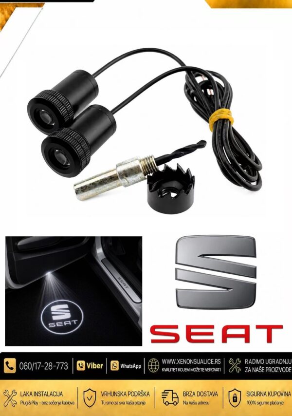 LED LOGO PROJEKTORI U VRATIMA SET 2 KOMADA SEAT
