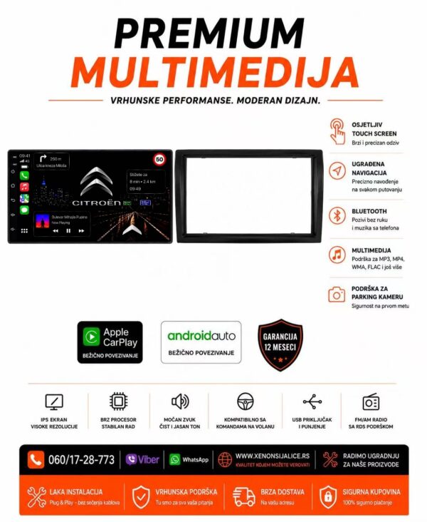 CITROEN JUMPER MULTIMEDIJA ANDROID,CAR PLAY NAVIGACIJA TOUCH SCREEN 7 INCA
