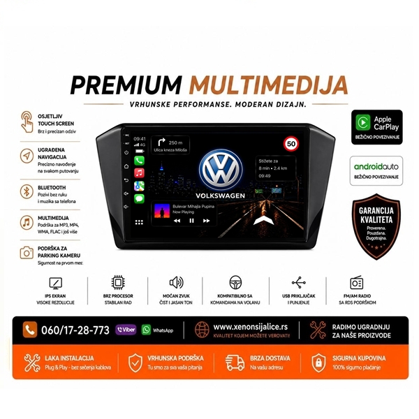 VW PASAT B8 MULTIMEDIJA NAVIGACIJA TOUCH SCREEN 10 INCA ANDROID,CAR PLAY