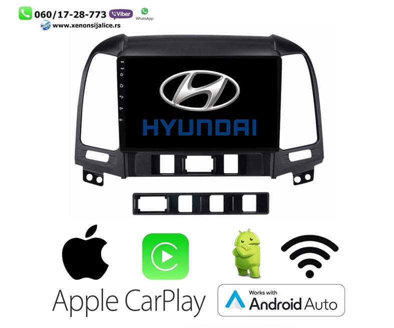 HYUNDAI SANTA FE MULTIMEDIJA ANDROID,CAR PLAY NAVIGACIJA TOUCH SCREEN 10 INCA