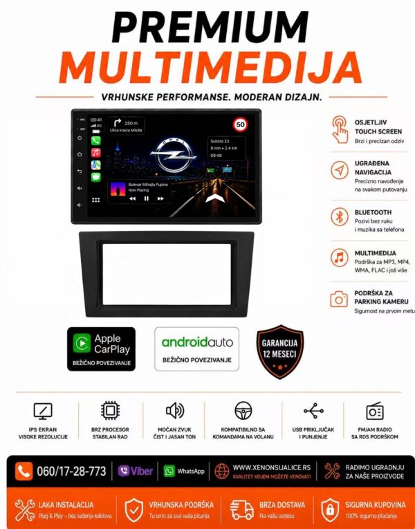 OPEL MULTIMEDIJA ANDROID,CAR PLAY NAVIGACIJA TOUCH SCREEN 7 INCA
