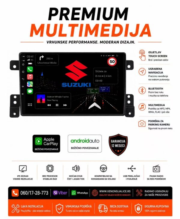 SUZUKI VITARA MULTIMEDIJA ANDROID,CAR PLAY NAVIGACIJA TOUCH SCREEN 10 INCA