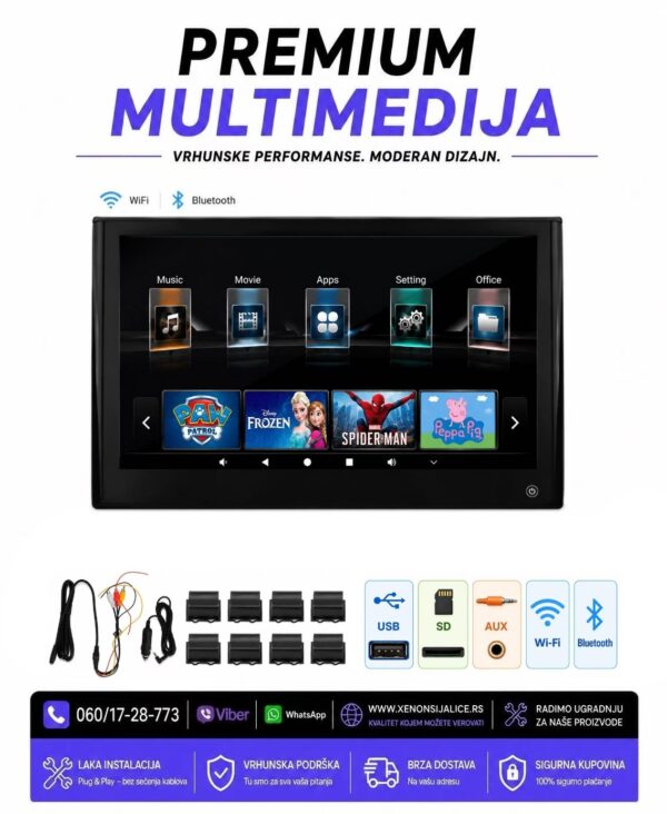 MONITORI ZA DECU U NASLONU ZA GLAVU 12 INCA ANDROID MULTIMEDIJA ZA DECU