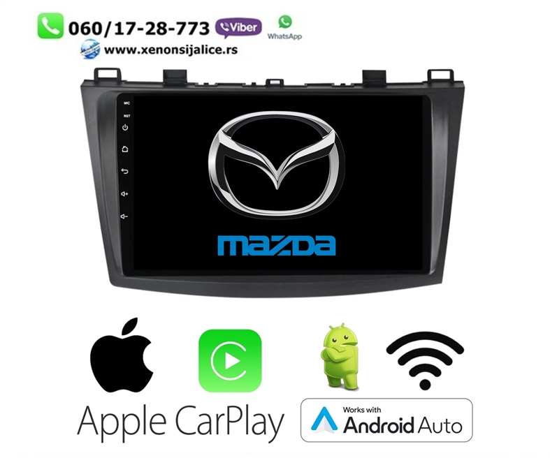 MAZDA 3 NOVI TIP MULTIMEDIJA ANDROID,CAR PLAY NAVIGACIJA TOUCH SCREEN 10 INCA