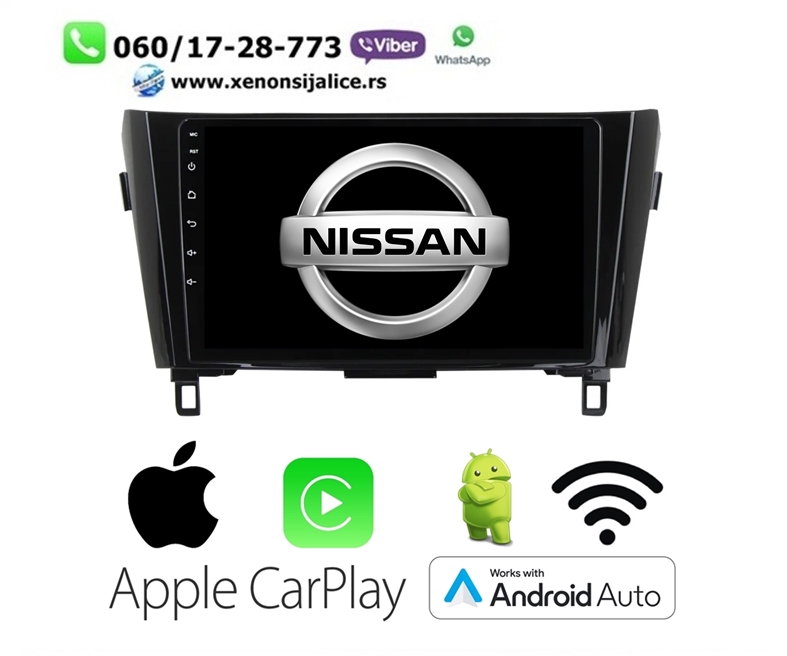 NISSAN QASHQAI NOVI TIP MULTIMEDIJA ANDROID,CAR PLAY NAVIGACIJA TOUCH SCREEN 10 INCA