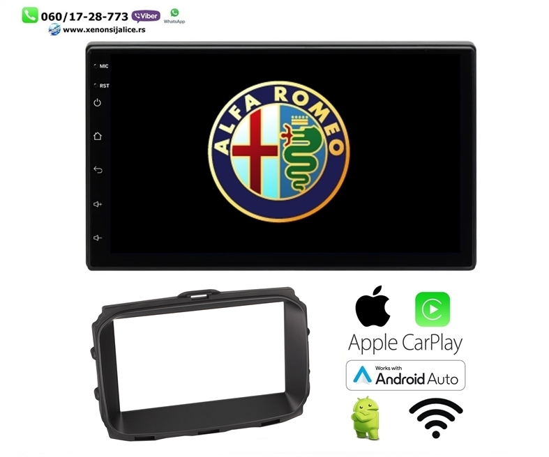 ALFA ROMEO GIULIETTA NOVI TIP MULTIMEDIJA ANDROID,CAR PLAY NAVIGACIJA TOUCH SCREEN 7 INCA