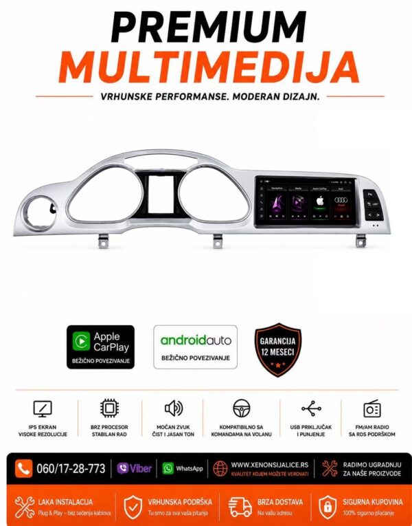 AUDI A6 ANDROID,CAR PLAY MULTIMEDIJA NAVIGACIJA TOUCH SCREEN 10 INCA